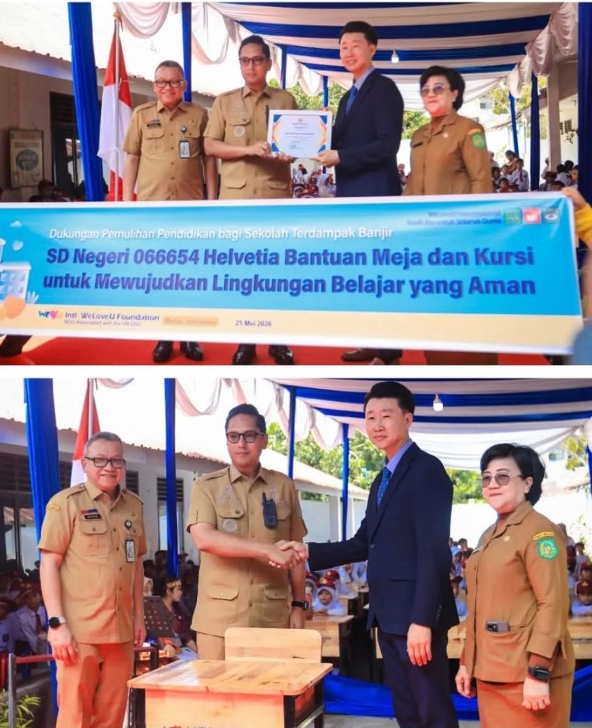 Rico Waas Apresiasi WeLoveU Foundation, Bantu Pemulihan SD Terdampak Banjir