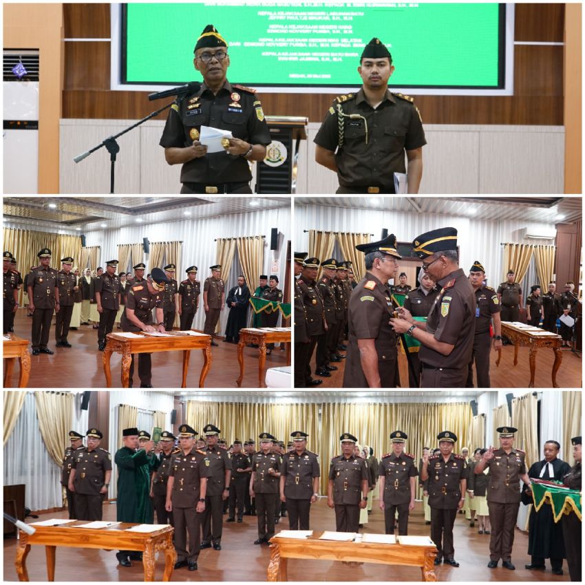 Kajati Sumut Lantik Wakajati, Asisten Tindak Pidana Umum dan Tujuh Kajari