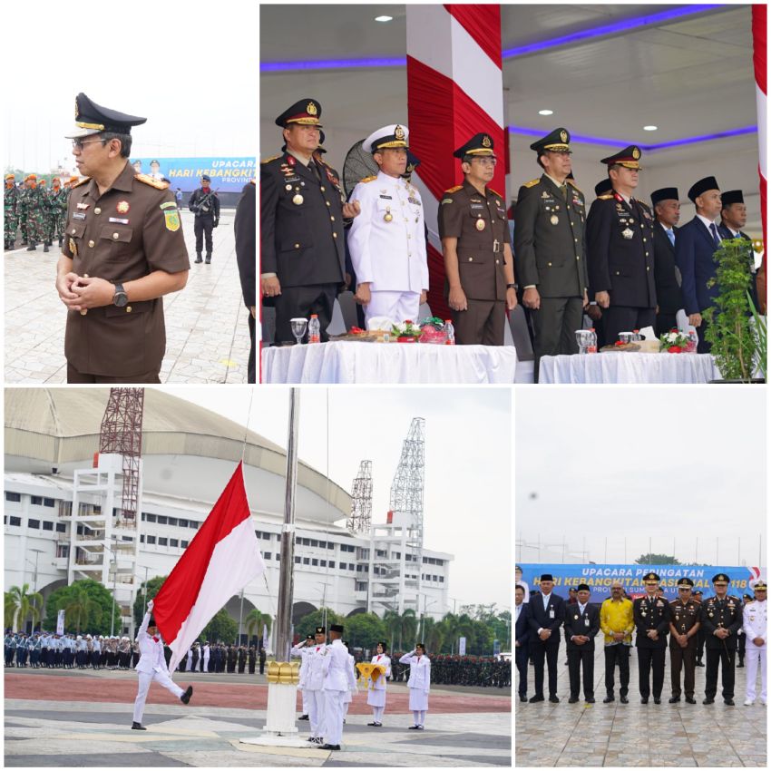 Dihadiri Wakil Kepala Kejaksaan Tinggi Sumatera Utara, Wakil Gubernur Pimpin Upacara Peringatan Harkitnas Tahun 2026