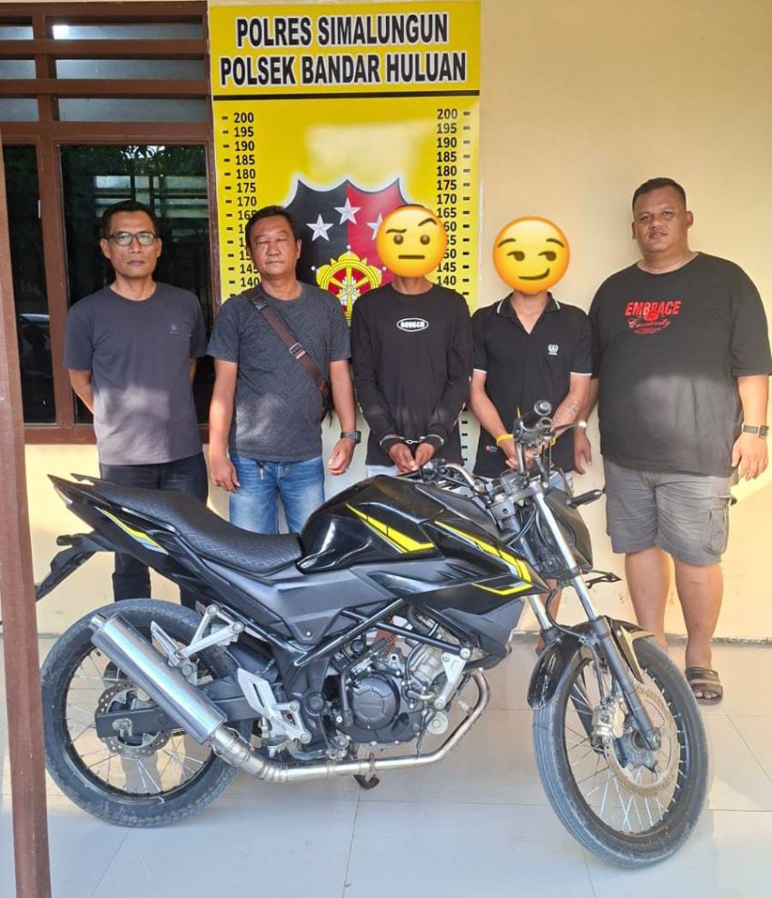 Gerak Cepat Polsek Bandar Huluan Ringkus Dua Pelaku Pencurian Sepeda Motor, Korban Rugi Rp20 Juta