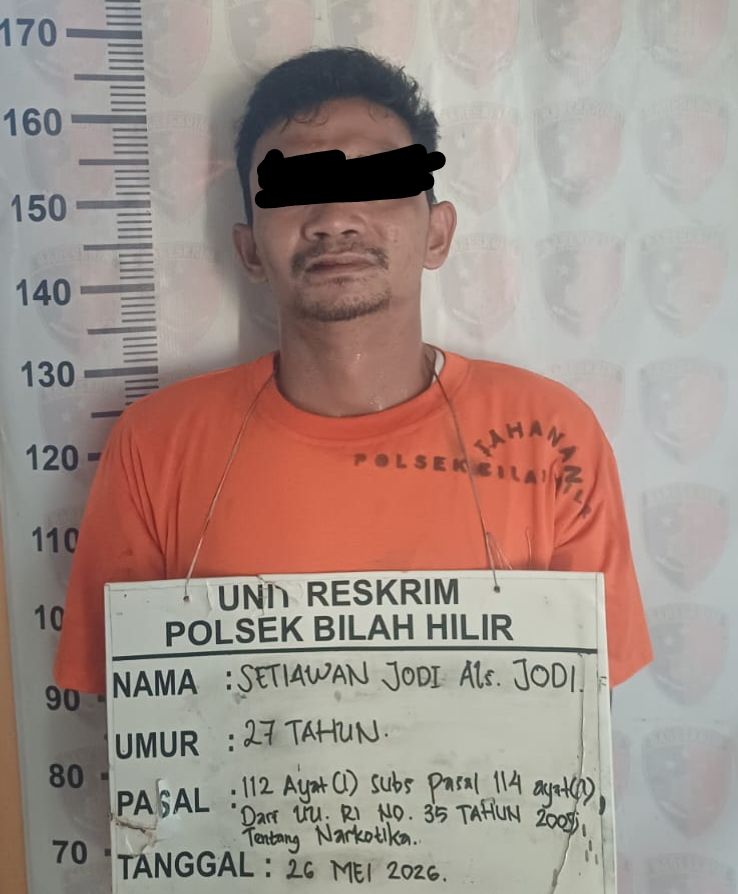 Dapat Sabu dari Heri, Jodi Nginap di Polsek Bilah Hilir