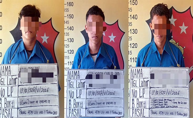 Komplotan Begal Pakai Clurit di Jembatan Sei Nonang Diciduk, Penadah Juga Nyangkut