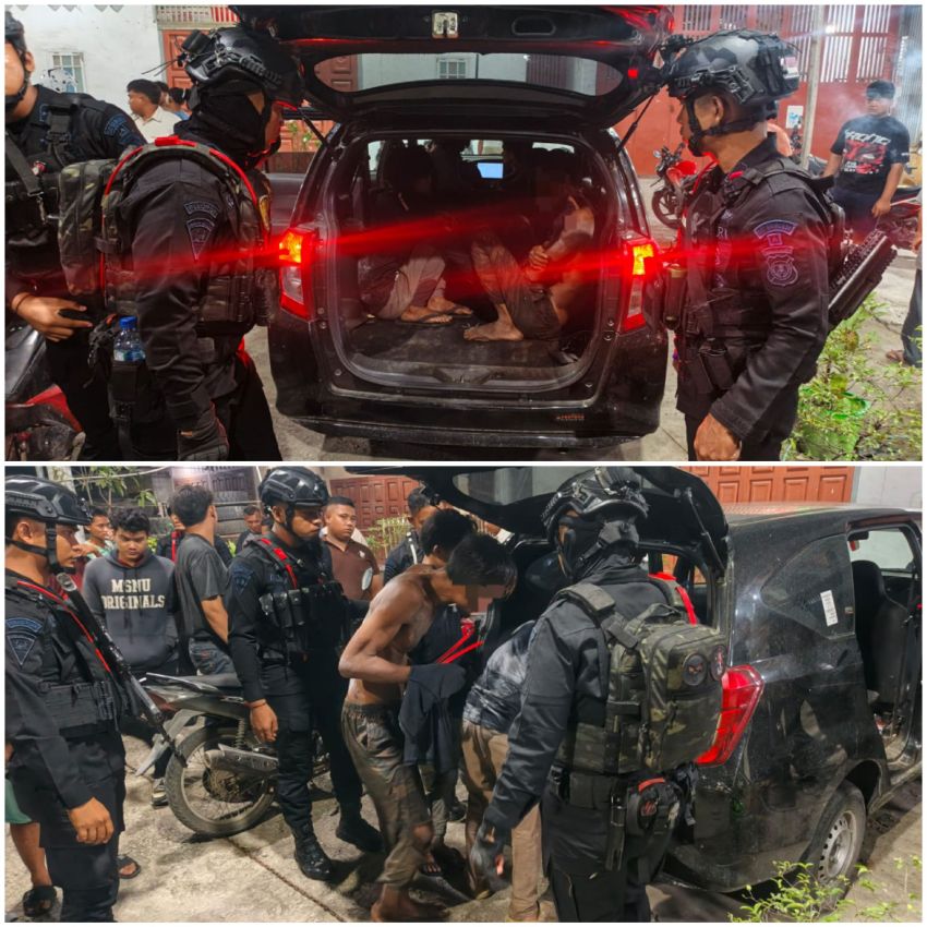 Brimob Sumut Gagalkan Percobaan Pencurian Saat Patroli Dini Hari, Dua Tersangka Diamankan