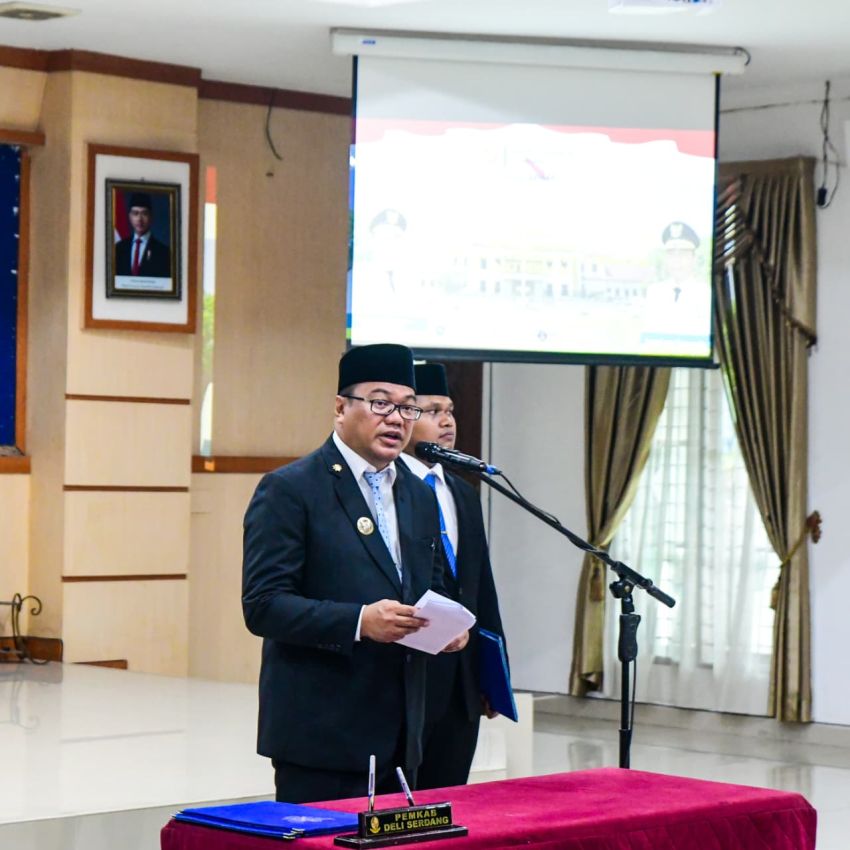 Bupati Deli Serdang Lantik 29 Pejabat dan Kepala Sekolah, Tekankan Evaluasi Kinerja dan Integritas