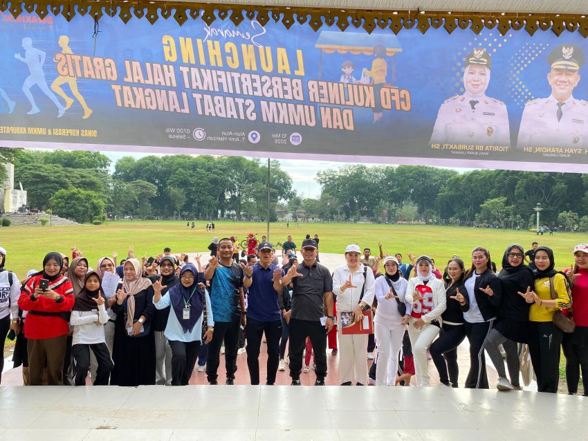 Bupati Langkat Resmikan Launching CFD Kuliner Bersertifikat Halal Gratis untuk UMKM Stabat