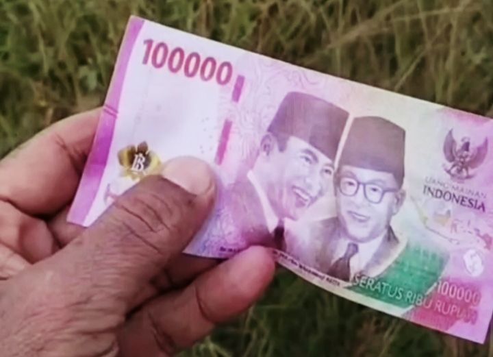 Pecahan Uang Kertas Seratus Ribu Palsu Berserak di Binjai
