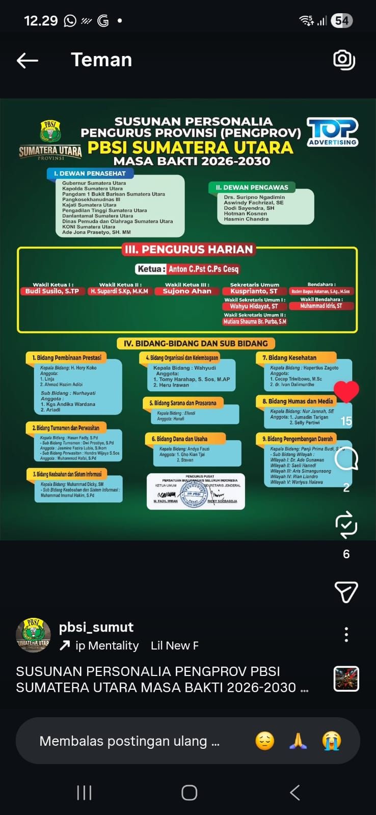 Bawa Visi Kepengurusan Baru PBSI Sumut Siap Lahirkan Generasi Emas Bulu Tangkis