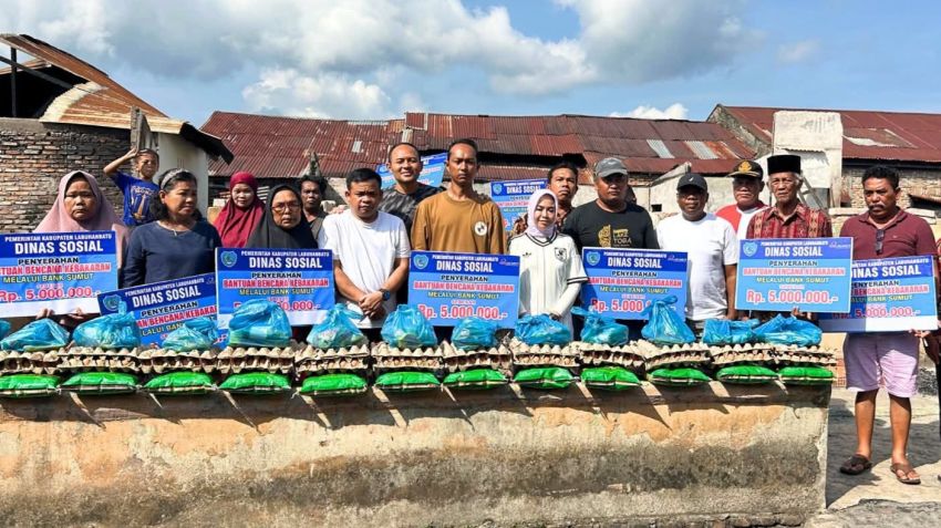 Bupati Labuhanbatu Salurkan Bantuan dan Penguatan Moral