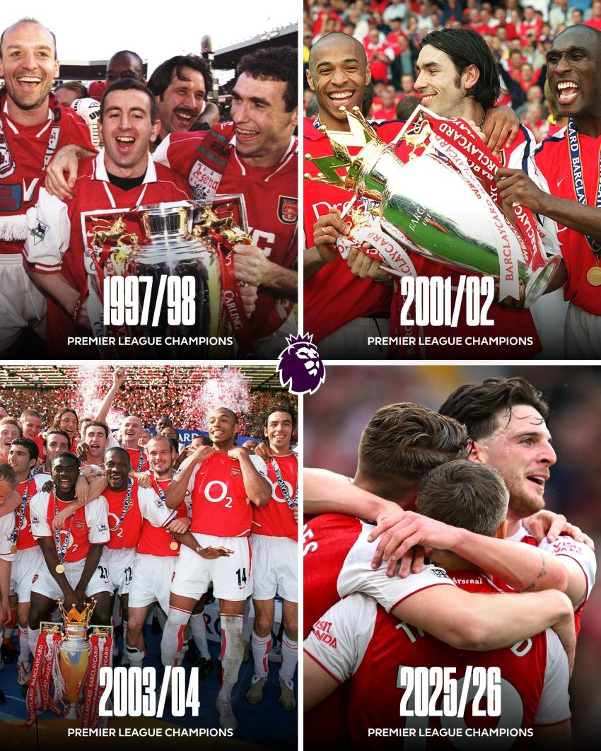 22 Tahun Menanti, Arsenal Juara Liga Inggris, Arteta Borong Rekor