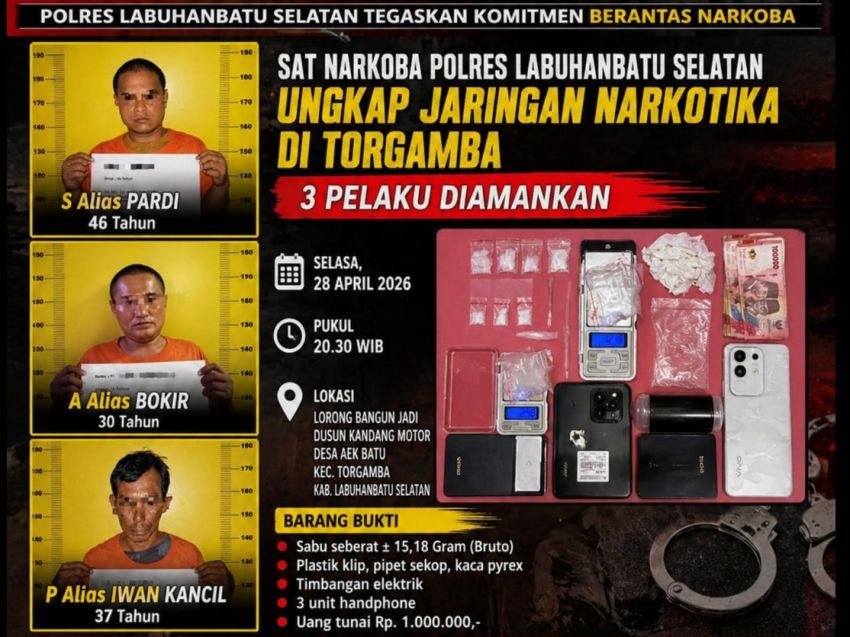 Polres Labusel Libas Jaringan Sabu Torgamba, Bandar dan Pengedar Digasak