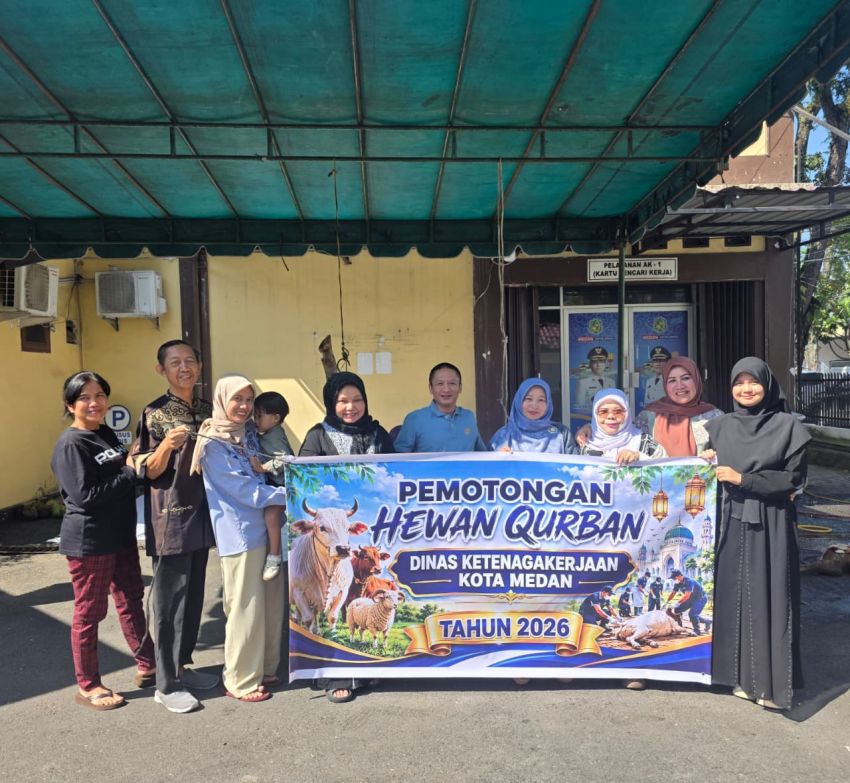 Hari Raya Idul Adha, Plt Disnaker Kota Medan Ramadhan Kurban 5 Ekor Hewan