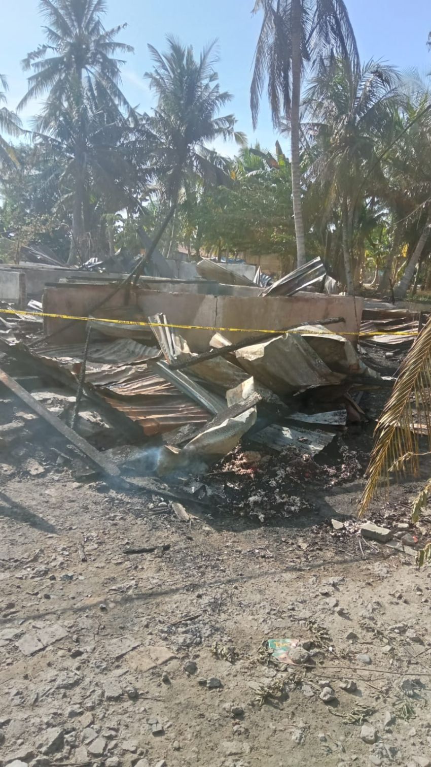 Lengang Tanpa Penjagaan, Rumah Papan Aset Karyawan PKWT Afd II PTPN IV Ajamu Ludes Dilalap Api