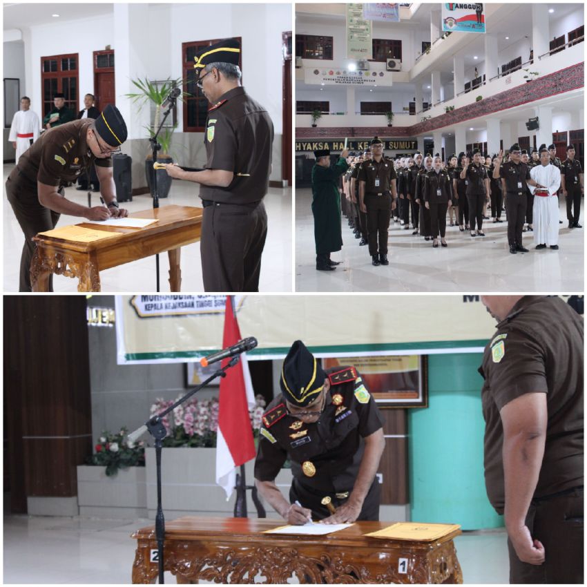 Kajati Muhibuddin SH MH Lantik dan Ambil Sumpah Jabatan PNS Kejati Sumut