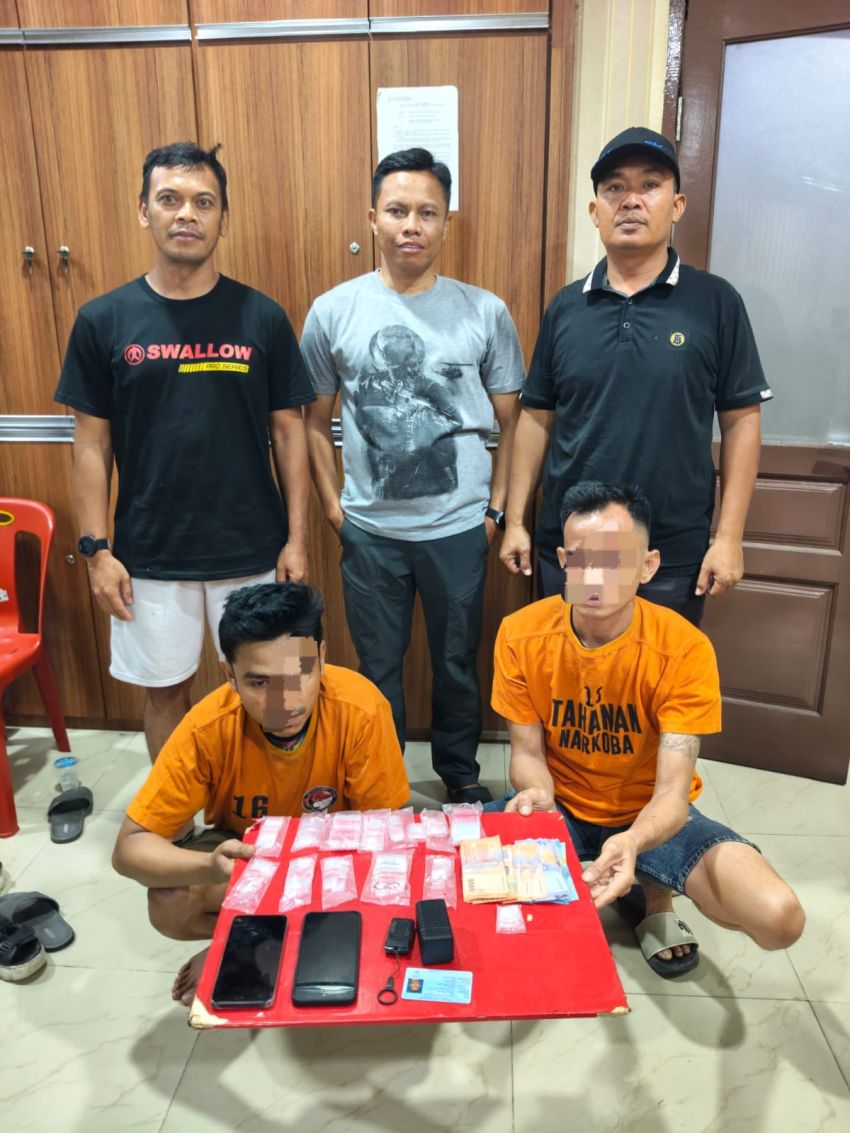 Kena Undercover Nyanyi, 4 Pengedar Sabu Kisaran Diciduk, 1 Mantan Polisi