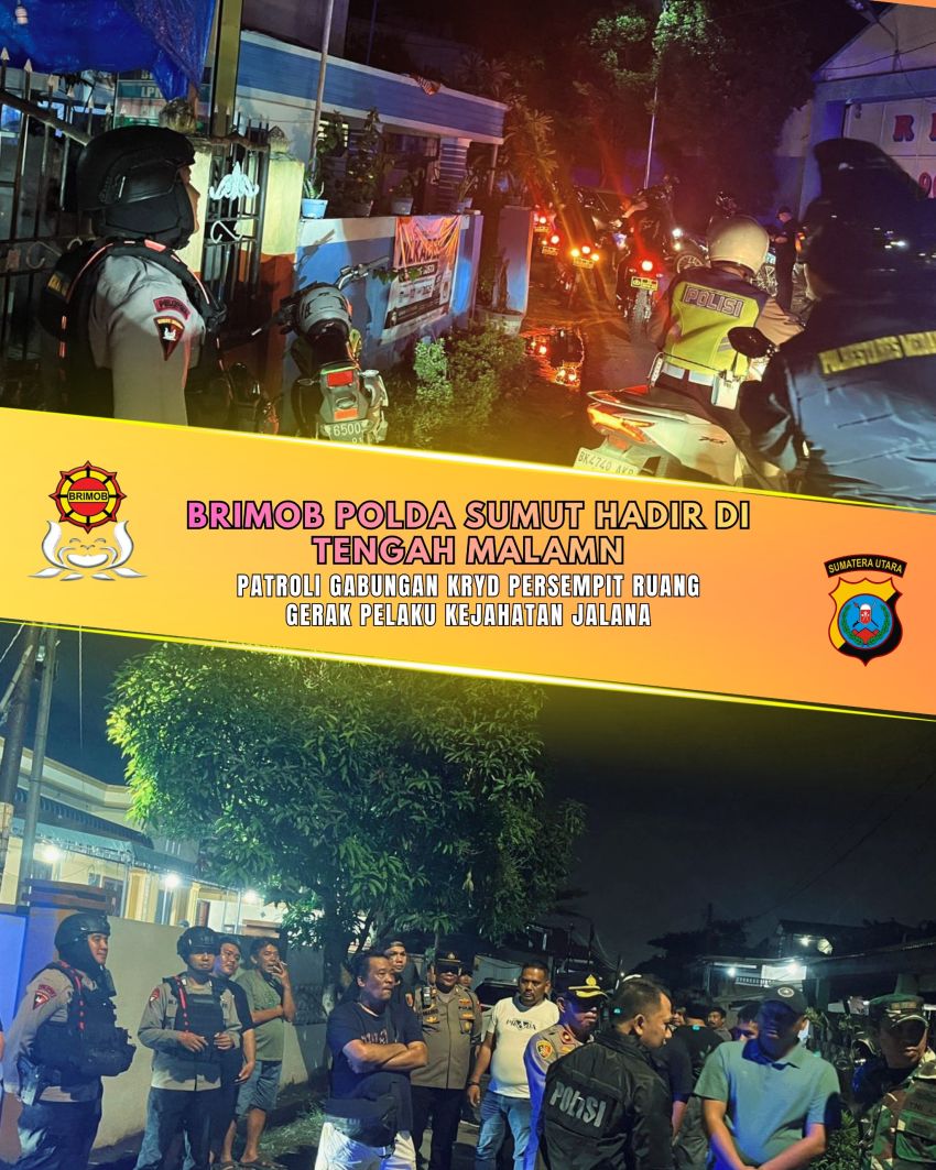 Patroli Gabungan KRYD Persempit Ruang Gerak Pelaku Kejahatan Jalanan
