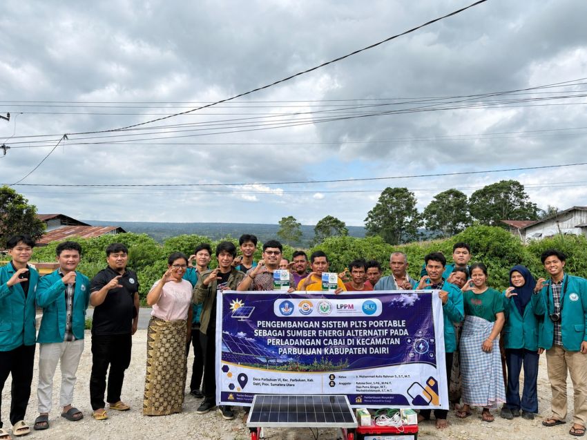 Tim PKM LPPM UNIMED Kembangkan Sistem PLTS Portable Alternatif pada Perladangan Cabai