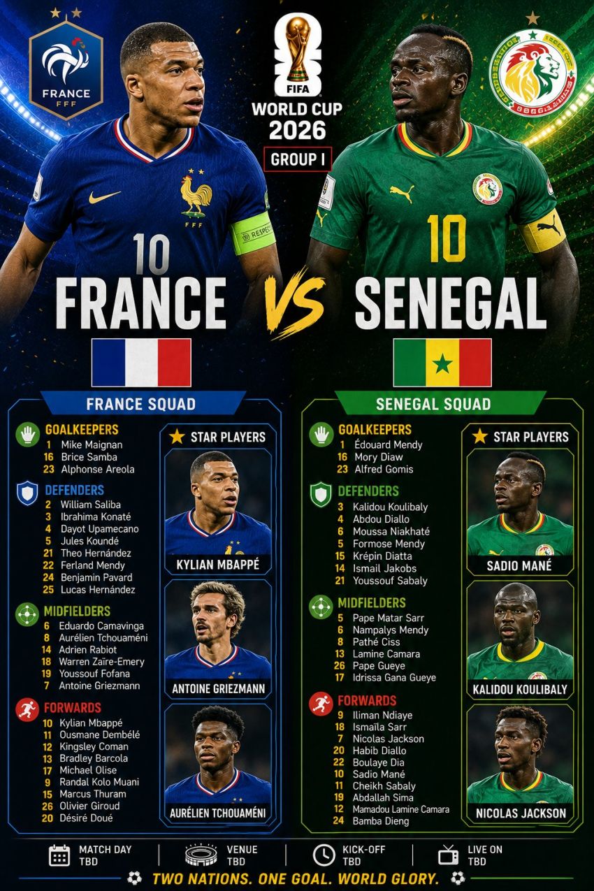 Saksikan Dini hari Nanti: Prancis vs Senegal, Bakal Ketat Barangtuh..!
