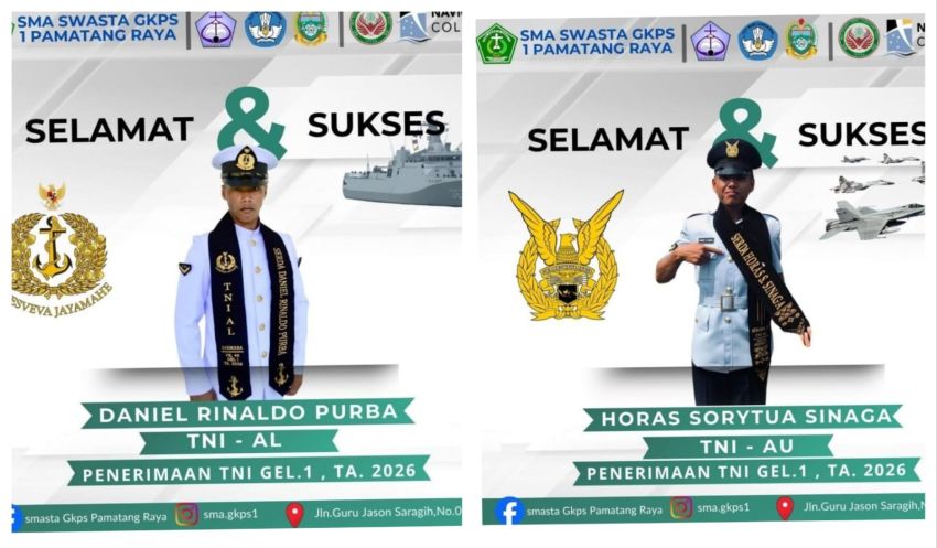 GKPS Cetak Generasi Unggul, 2 Lulus TNI AL dan TNI AU, 85 Masuk PTN