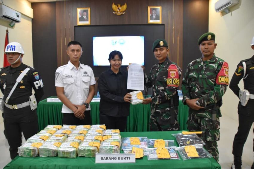 Yonarhanud 1/PBC/1 Kostrad Gagalkan Penyelundupan Puluhan Kg Sabu-sabu