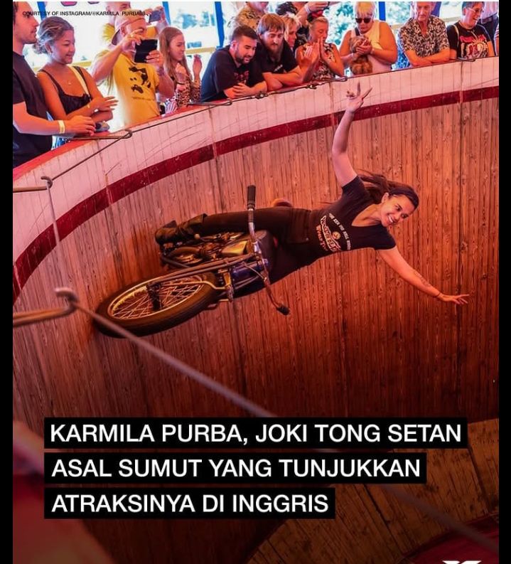 Karmila Purba Cewek Simalungun Orang Indonesia Pertama Tampil jadi Joki Tong Setan di Inggris