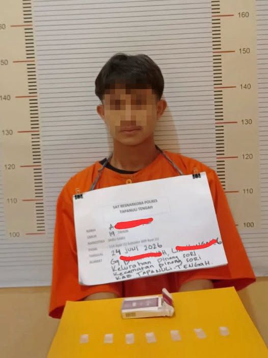Bawa 7 Paket Sabu di Pinggir Jalan, Pemuda di Tapanuli Tengah Ditangkap Polisi