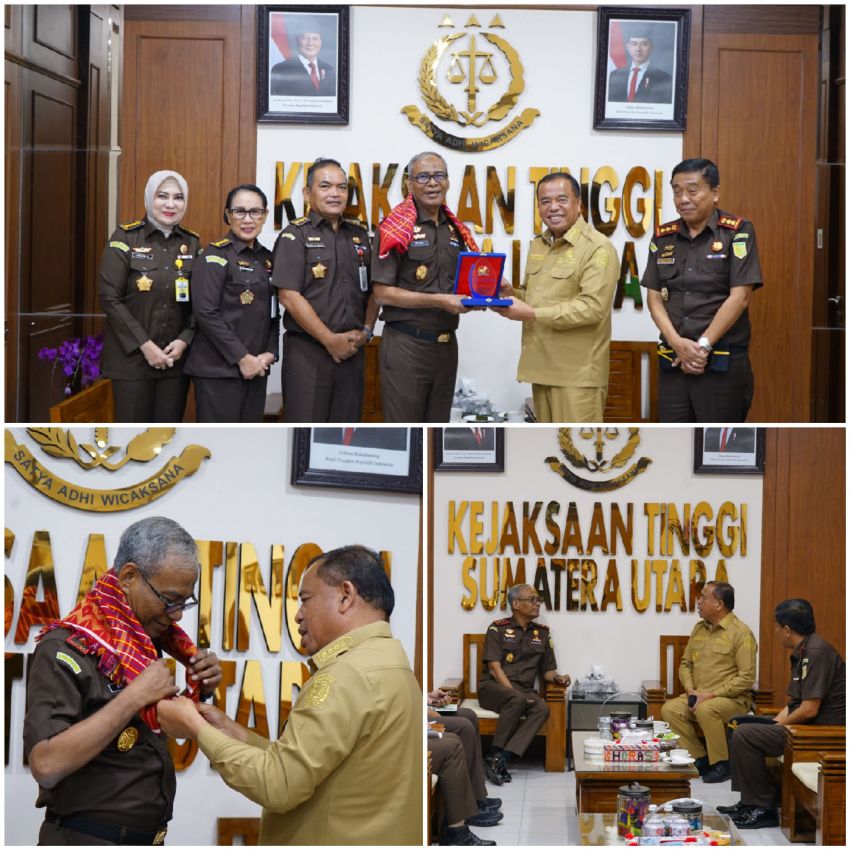Bupati Brigjen Pol (Purn) Antonius Ginting Sambangi Kejati Sumut