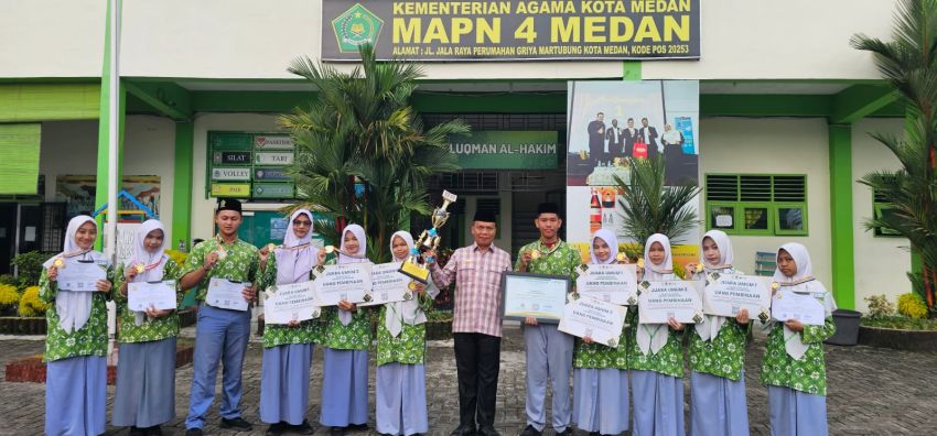 Siswa MAPN 4 Medan Raih Juara Umum MSO, Borong 7 Medali Emas dan 2 Medali Perak