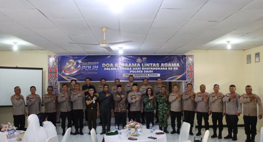 Polres Dairi Doa Bersama Lintas Agama, Perkuat Sinergitas dan Kerukunan