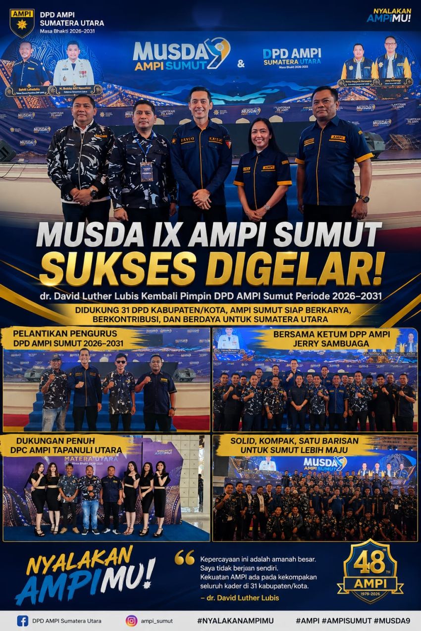 Didukung 31 DPD Kabupaten/Kota, Musda IX Tegaskan Komitmen AMPI Sumut Jadi Wadah Kaderisasi Pemuda yang Progresif dan Berdaya