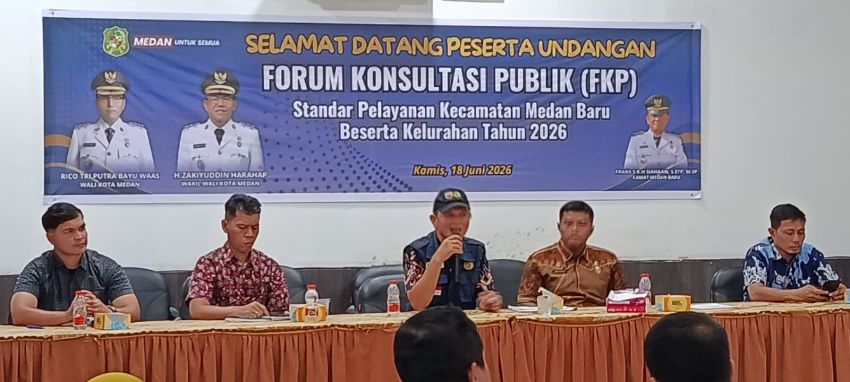 Camat Medan Baru Frans Siahaan Buka Forum Konsultasi Publik, Dorong Pelayanan Publik Yang Baik, Cepat dan Transparan