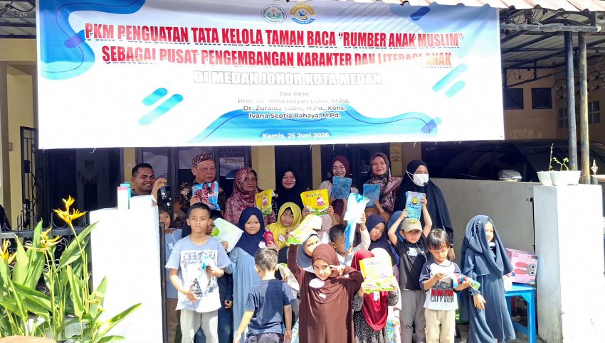FIP Unimed Perkuat  Pengelolaan Taman Baca Rumber Anak Muslim untuk Tingkatkan Literasi dan Karakter Anak
