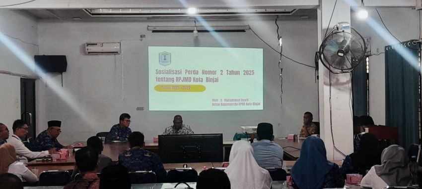 Ketua Bapemperda DPRD Binjai Syarif Sitepu, Sosialisasi Perda No 2 Tahun 2025 Tentang RPJMD 2025- 2029.