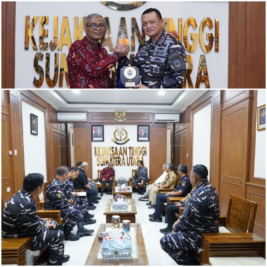 Kajati Sumut Terima Kunjungan  Kodaeral I  Bersama Jajaran Bea Cukai Belawan  Serta PT.Pelindo Pelabuhan Belawan