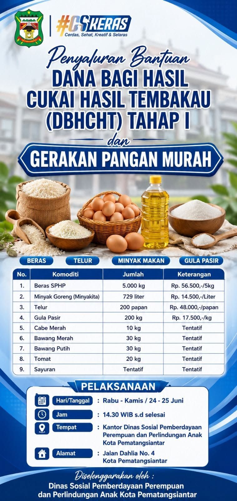 Pemko Pematangsiantar Salurkan BLT-DBHCHT kepada 554 KPM