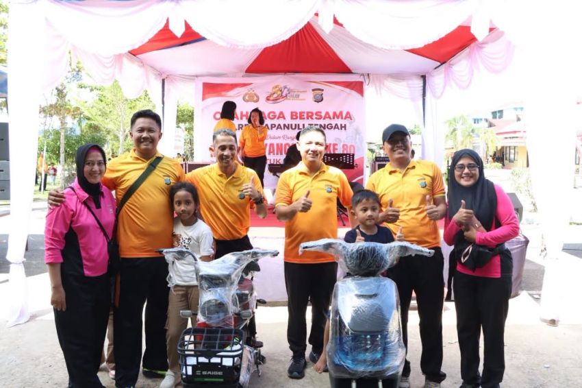Polres Tapteng Gelar Olahraga Bersama dan Lucky Draw Meriah