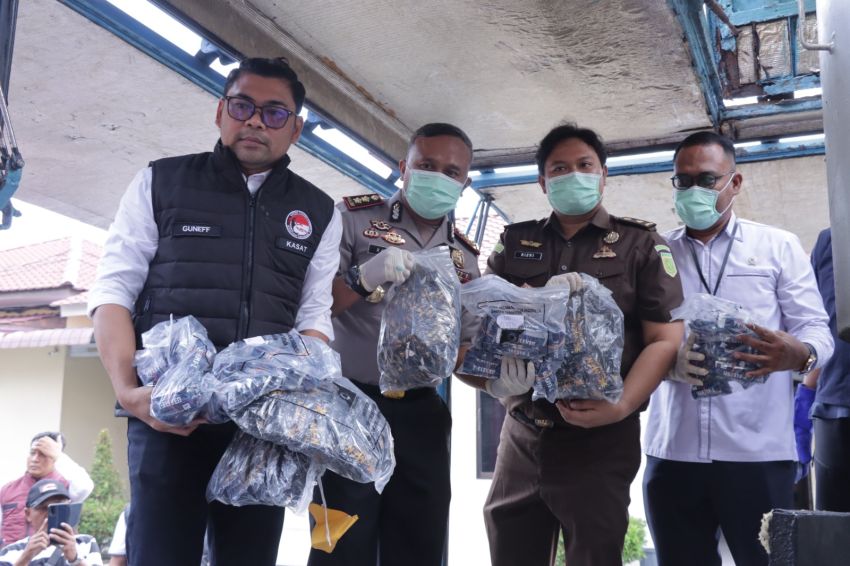 Polres Asahan Musnahkan 14,5 Kilogram Sabu dan 1.413 Cartridge Etomidate