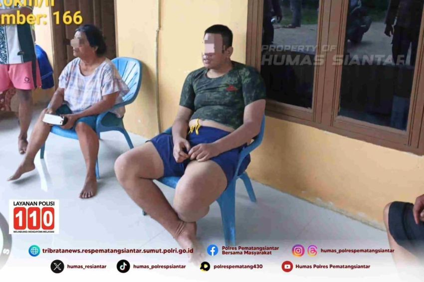 Pria Diduga ODGJ Mengamuk di Simpang Karangsari, Begini Reaksi Polsek Siantar Martoba