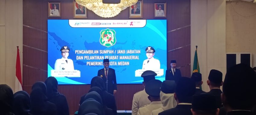 Rico Waas Kembali Lantik 69 Pejabat Manajerial Pemko Medan, Ini Pesannya