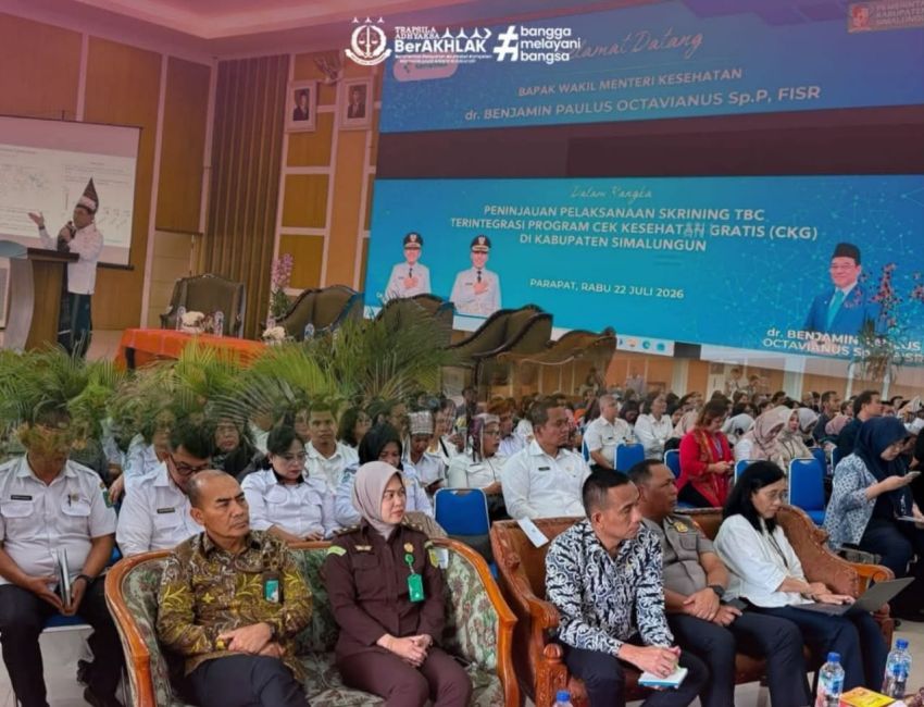 Kejaksaan Negeri Simalungun Ikut Hadir Sambut Kunjungan Kerja Wakil Menteri Kesehatan RI.