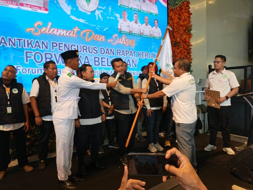 Budi Yanto SH Dilantik Jadi Ketua Forum Wartawan Kejaksaan Belawan