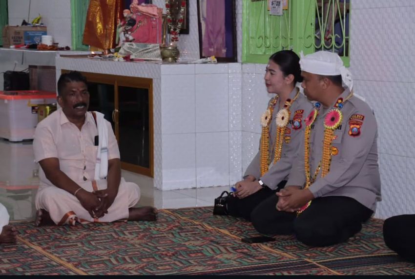 Kapolres Asahan Silaturahmi dengan Tokoh Agama Hindu