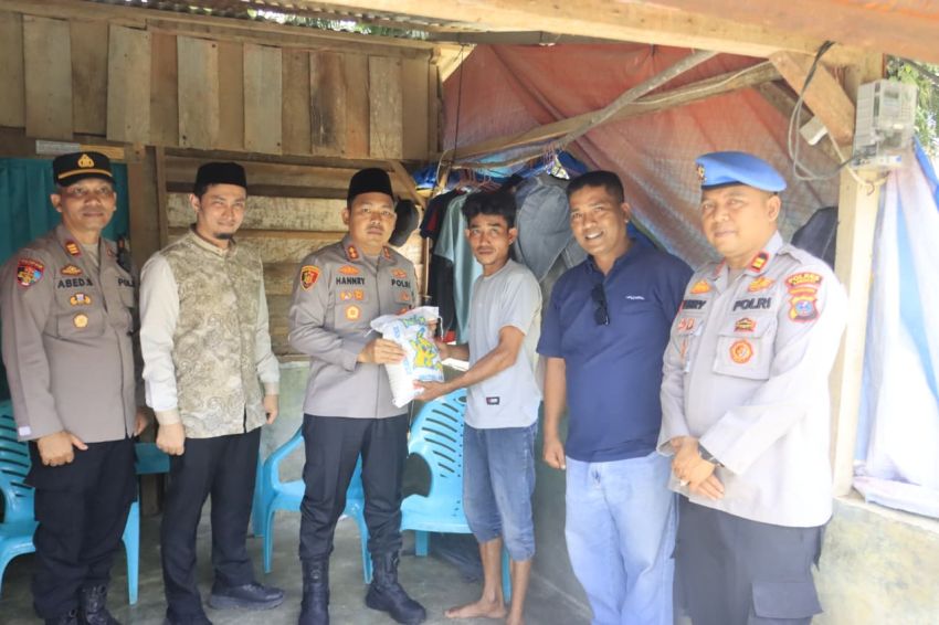 Kapolres Langkat Salurkan Bantuan untuk Korban Banjir di Besitang, Pastikan Polri Hadir di Tengah Masyarakat