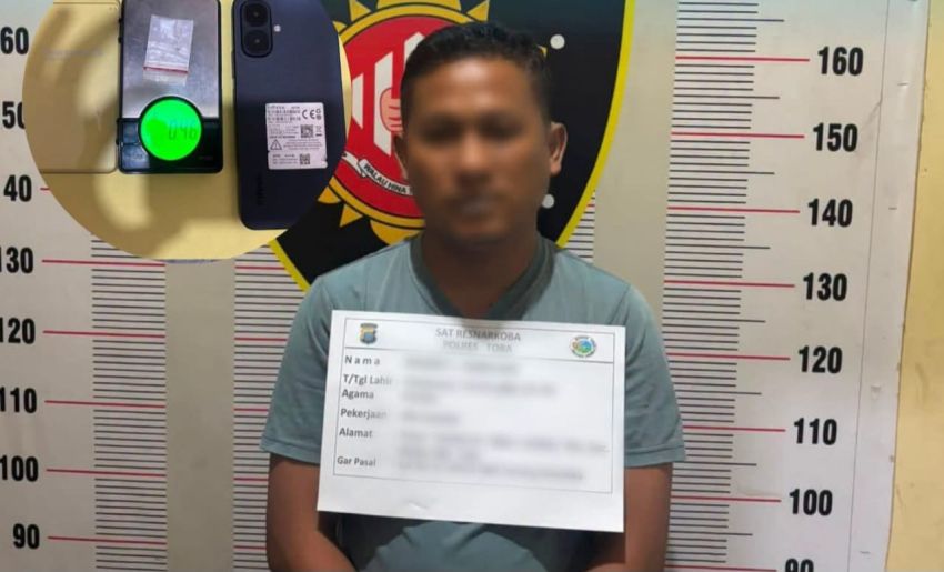 Pengedar Sabu di Toba Diciduk, Rumah Digeledah Sempat Mendapat Perlawanan dari Keluarga