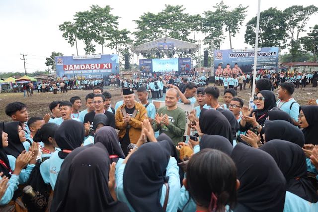 Wali Kota Tanjungbalai Beri Motivasi Semangat Kontingen Kwarcab Tanjungbalai Pada Kegiatan JAMDASU XI Tahun 2026