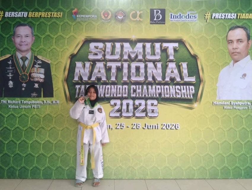 Siswi MIN 1 Dairi Juara II Sumut National Taekwondo Championship 2026