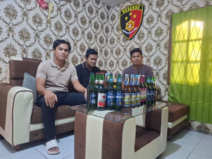 Berantas 'Pekat', Polsek Sei Rampah Sikat Peredaran Miras Ilegal di Sei Bamban