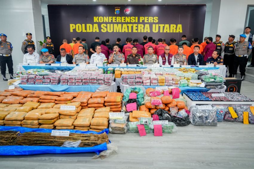 Polda Sumut Ungkap 3.865 Kasus Narkoba dalam Enam Bulan, Sita 5.3 Ton Barang Bukti
