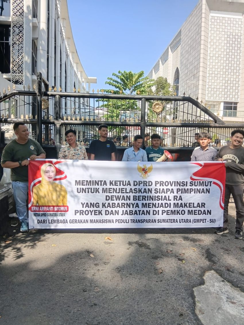 Dugaan Makelar Proyek dan Jabatan di Pemko Medan, Pimpinan DPRD Sumut RA Digoyang Mahasiswa