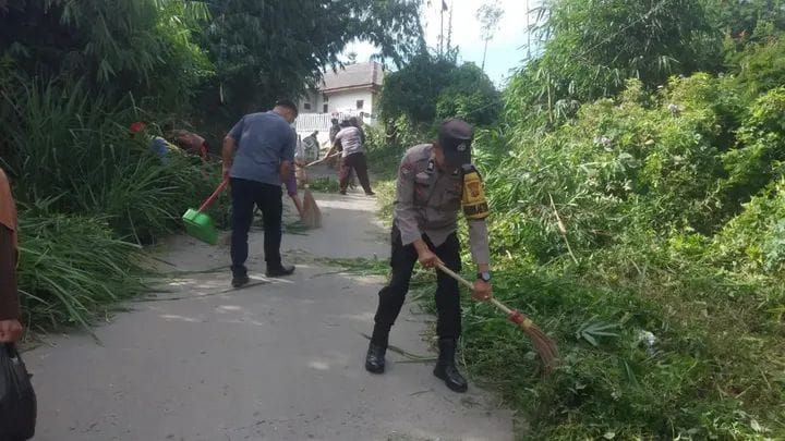 Bhabinkamtibmas Polsek Berastagi Sampaikan Pesan Kamtibmas kepada Warga