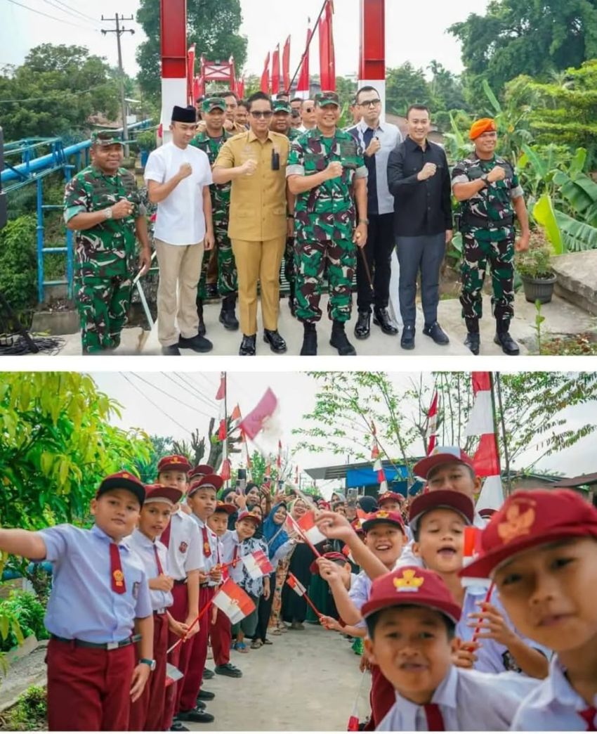 John Ester Lase Hadir Dampingi Walikota Medan Rico Waas Resmikan Jembatan Perintis Garuda di Medan Polonia